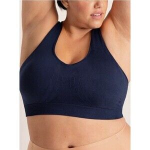 True Kind Seamless Racerback Sports Bra Blue Size 2XL NWT Athletic